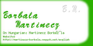 borbala martinecz business card